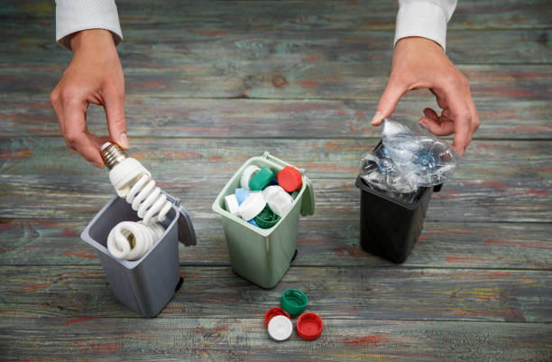 istock Ecology concept, a lot of recyclable objects in containers 963455222