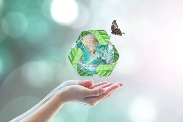 istock Waste recycle management, eco friendly, energy saving awareness month concept: Elements of this image furnished by NASA 963462936