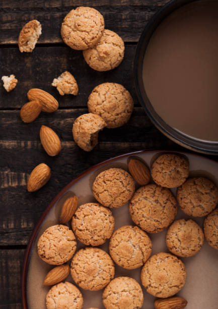 istock Homemade almond biscuit cookies with cappuccino 963463174