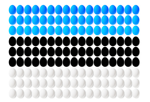 Estonia flag made from colorful Easter egg.