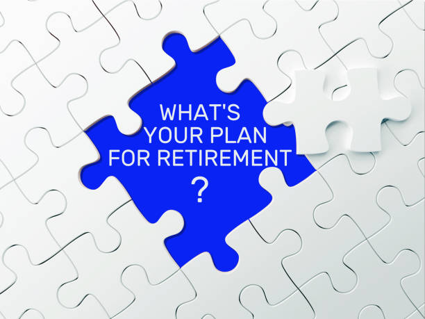 qual é o seu plano de aposentadoria? -conceito quebra-cabeça - investment mutual fund financial advisor nest egg - fotografias e filmes do acervo