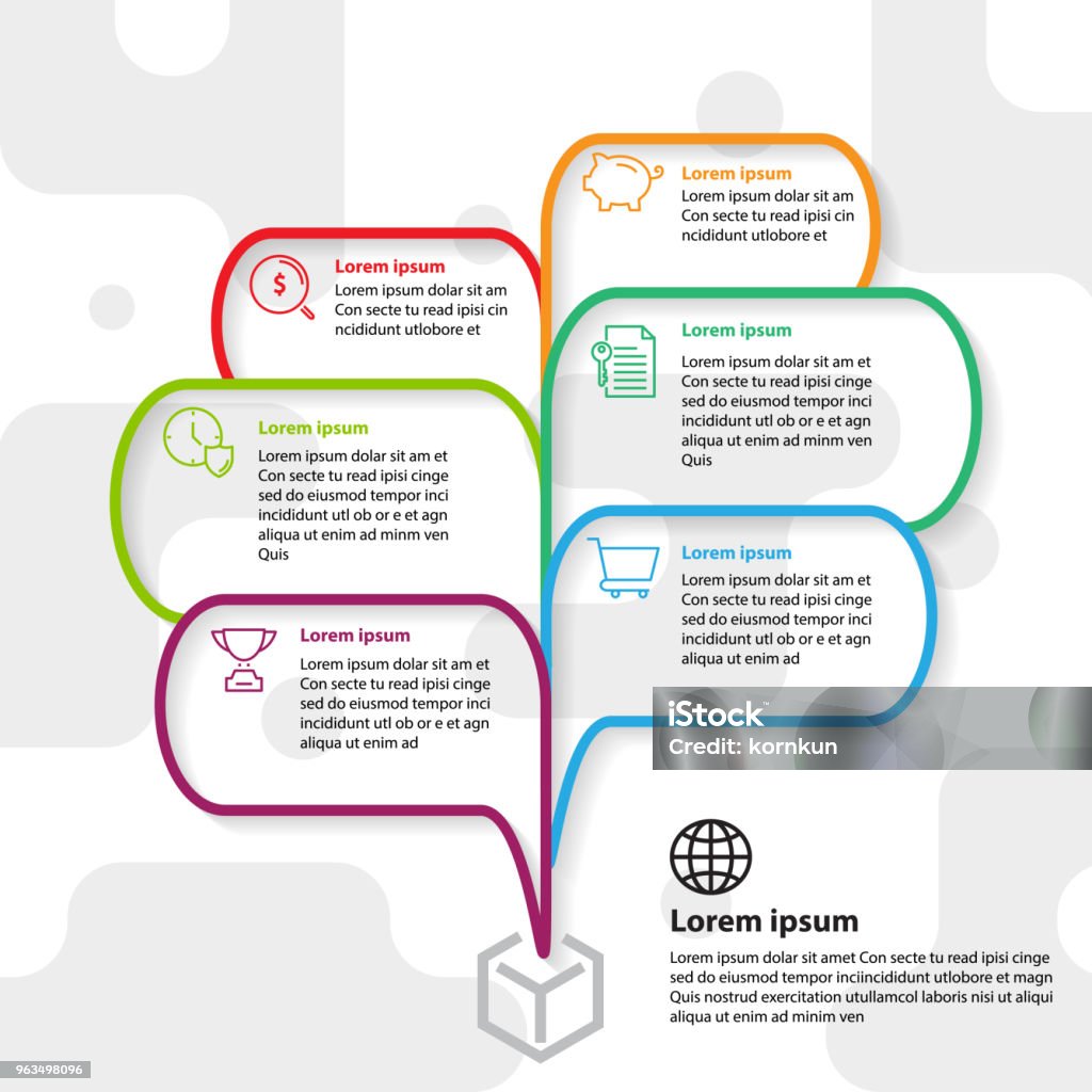 Exploding Infographics Infographic Element Thinking Idea Explode Stock Illustration - Download ...