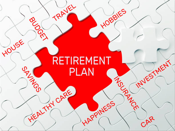 退職後の計画 - パズル コンセプト - retirement planning ストックフォトと画像
