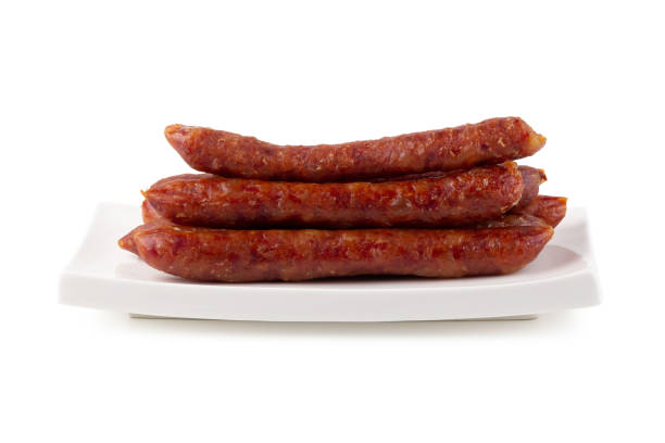 istock Chinese sausage for cook isolated on a white background 963506982