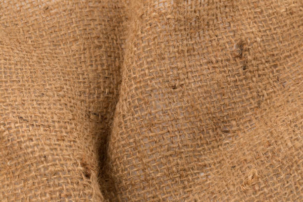 istock Close up Sack Cloth Tag Isolated on a White background 963507316