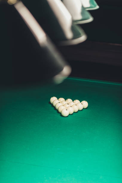 istock green gambling table with balls for russian pool 963519102