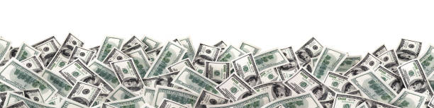 many much money on white background. wide image many much money on white background. wide image. 3d illustration huge pile of money stock pictures, royalty-free photos & images