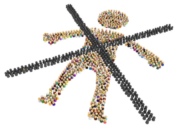 istock Cartoon Crowd Figure, Crossed Out 963538170