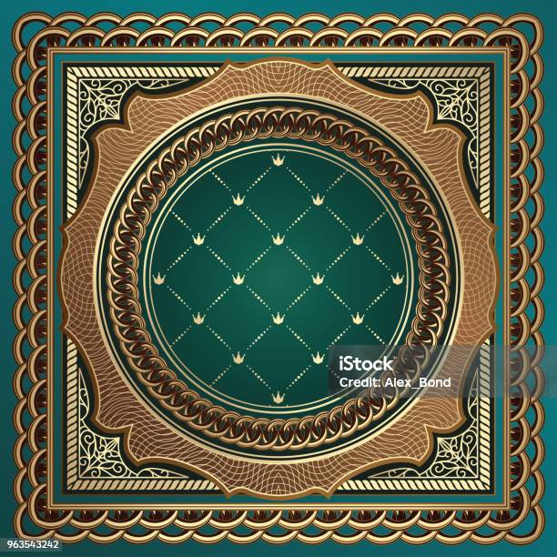 Ornar Golden Ornate Decorative Design Stock Illustration - Download Image Now ...