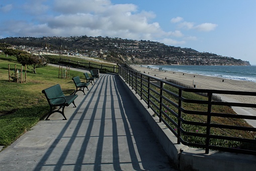 Miramar Park sits atop the bluffs overlooking Torrance State Beach, in Los Angeles county, California.