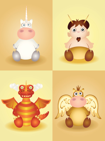Cute set of Mythical Creatures