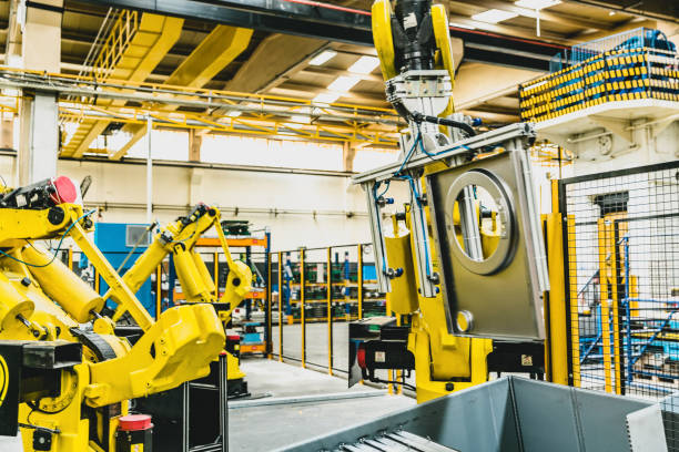 istock Industrial Robot Working in Factory 963547318