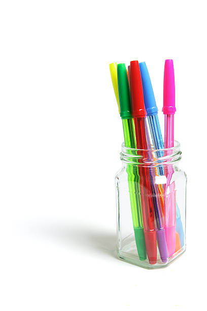 istock Ballpoint Pens in Glass Jar 96355099