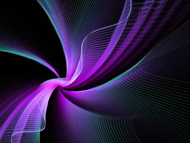 istock Abstract illustration of a fractal pattern on black background 963558624