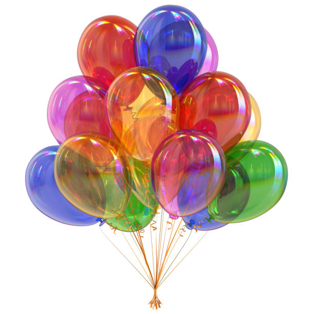 istock Multicolored party balloons bunch colorful 963559162