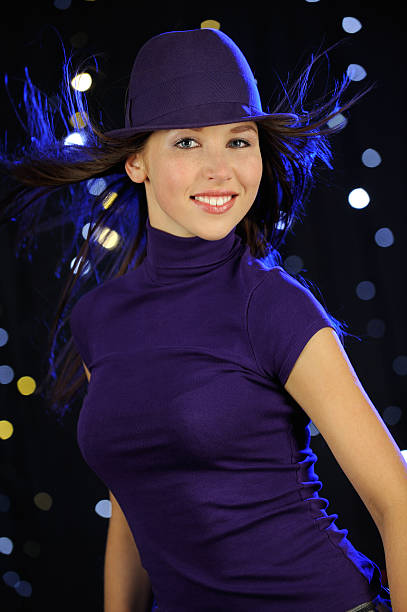 Dancing girl stock photo
