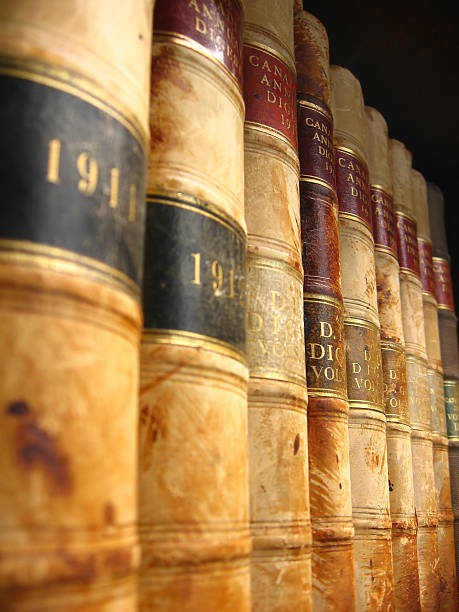 Early 1900 Law Books, Perspective Shot stock photo