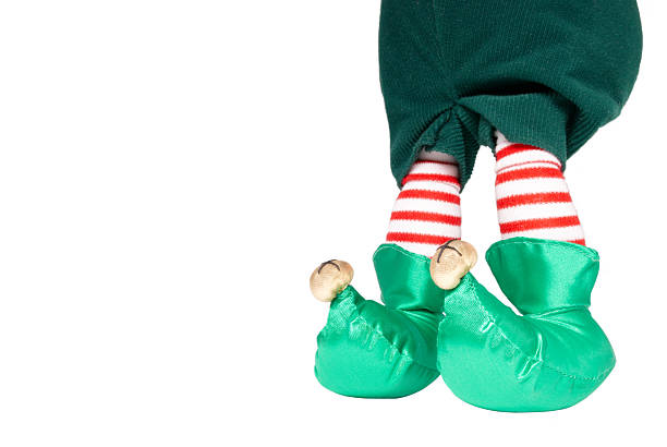istock Elf Feet with Striped Stockings 96356334