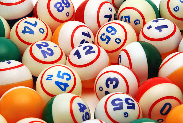 Bingo Ball Background stock photo