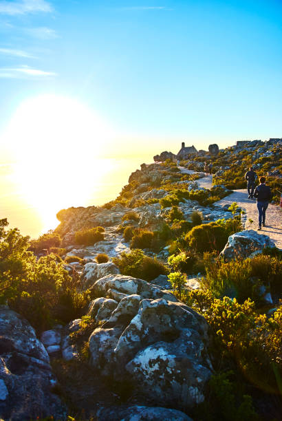 Table mountain view Cape-Town South Africa stock photo
