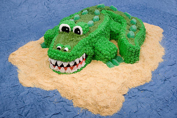 Crocodile Cake stock photo