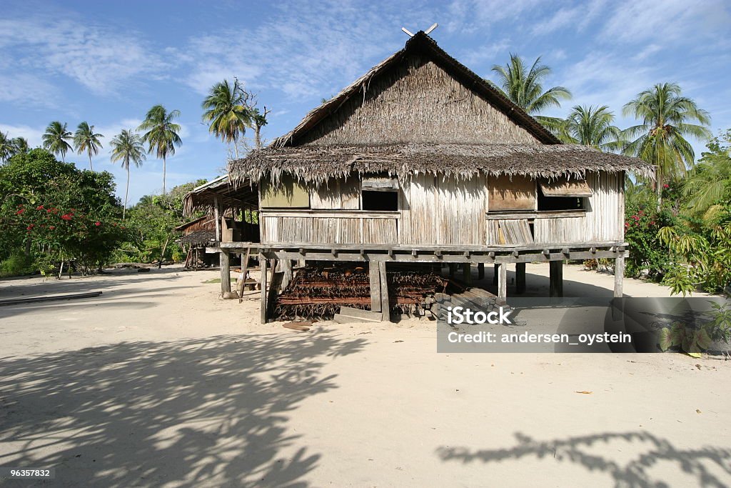 A tradicional casa de Sepik pessoas, Papua Nova Guiné - Foto de stock de Madang royalty-free