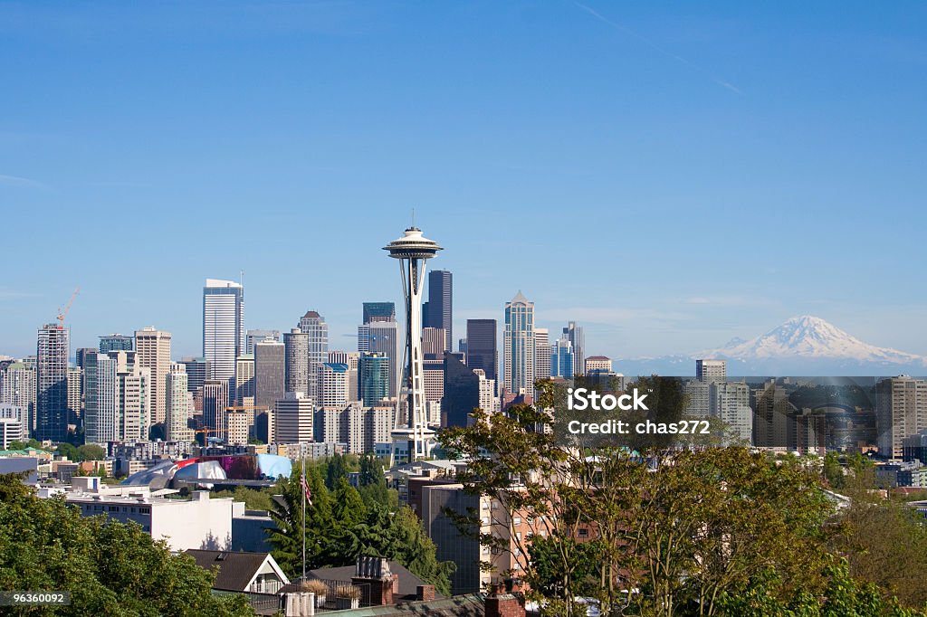 Horizonte de Seattle - Foto de stock de Aguja espacial libre de derechos