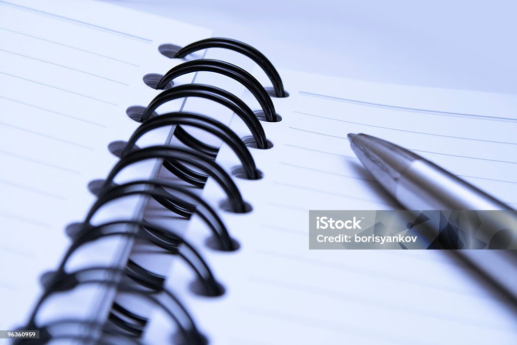 Primo piano notebook - Foto stock royalty-free di Agenda