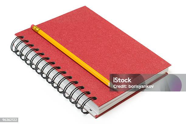 Matita Su Notebook - Fotografie stock e altre immagini di Compito a casa - Compito a casa, Scontornabile, Blocco note a spirale