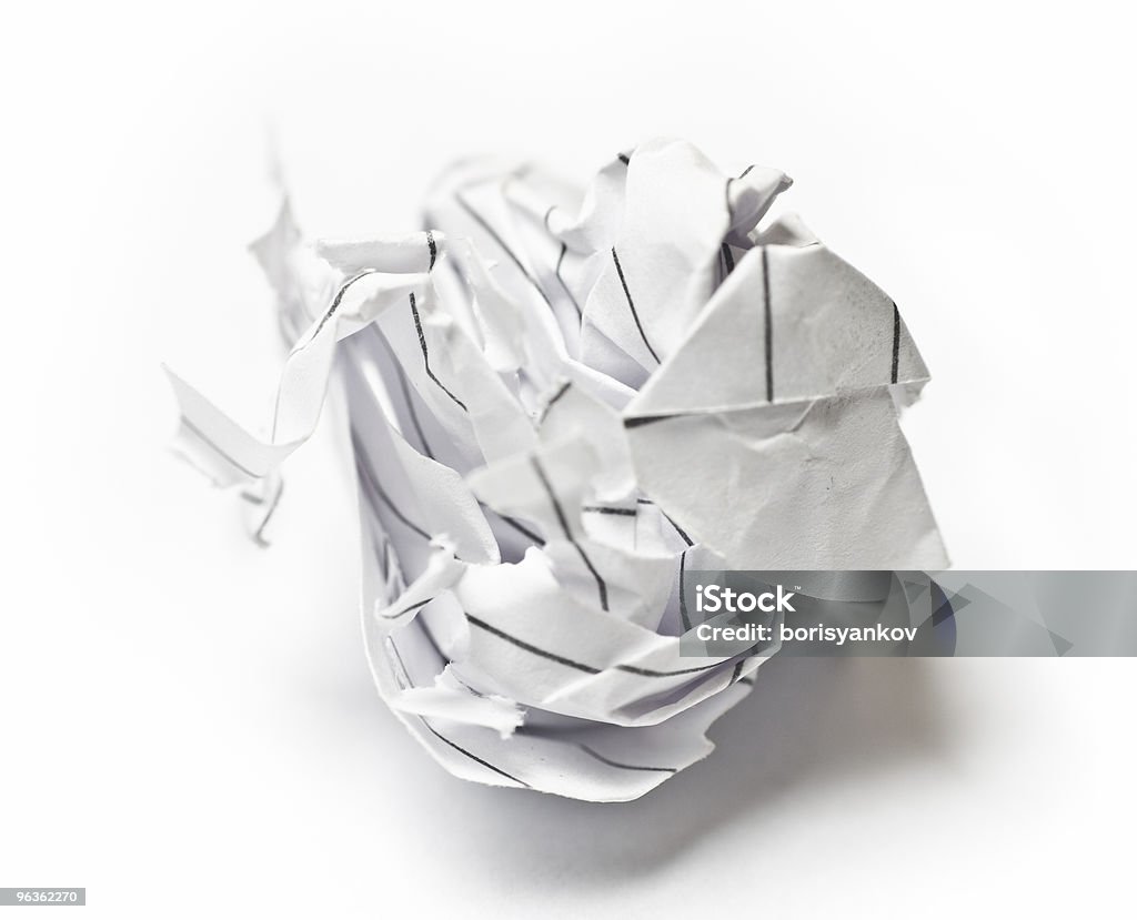 Crumpled Paper Crumpled paper isolated on white Crumpled Stock Photo