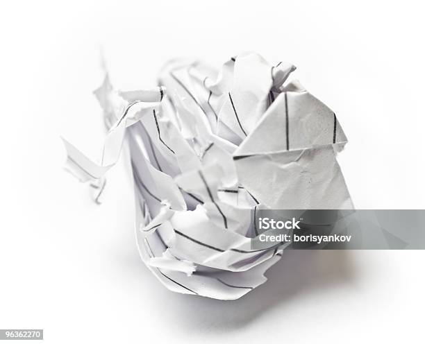 Crumpled Paper Stock Photo - Download Image Now - Crumpled, Letter - Document, Blank