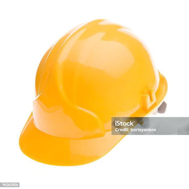 Gelb Schutzhelm Stockfoto und mehr Bilder von Bauarbeiterhelm - Bauarbeiterhelm, Arbeiten, Ausrüstung und Geräte