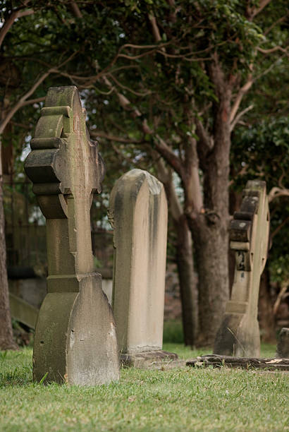 istock gravestone and crosses in churchyard cemetery 96367763