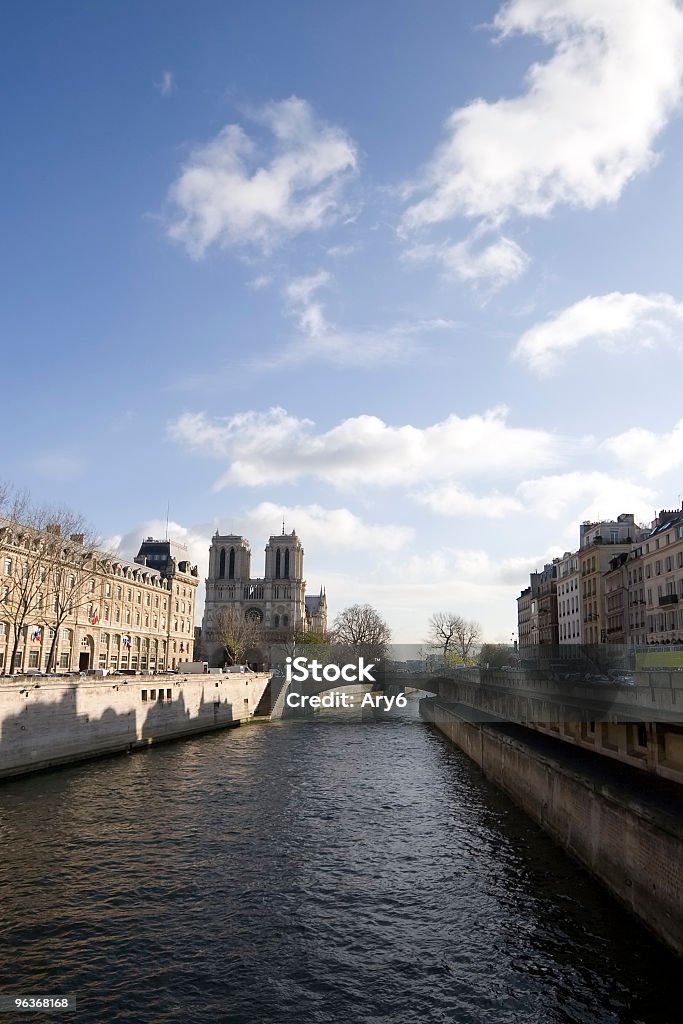 Riva del fiume, Parigi - Foto stock royalty-free di Capitali internazionali