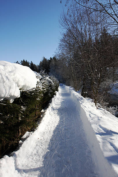 Snow way stock photo