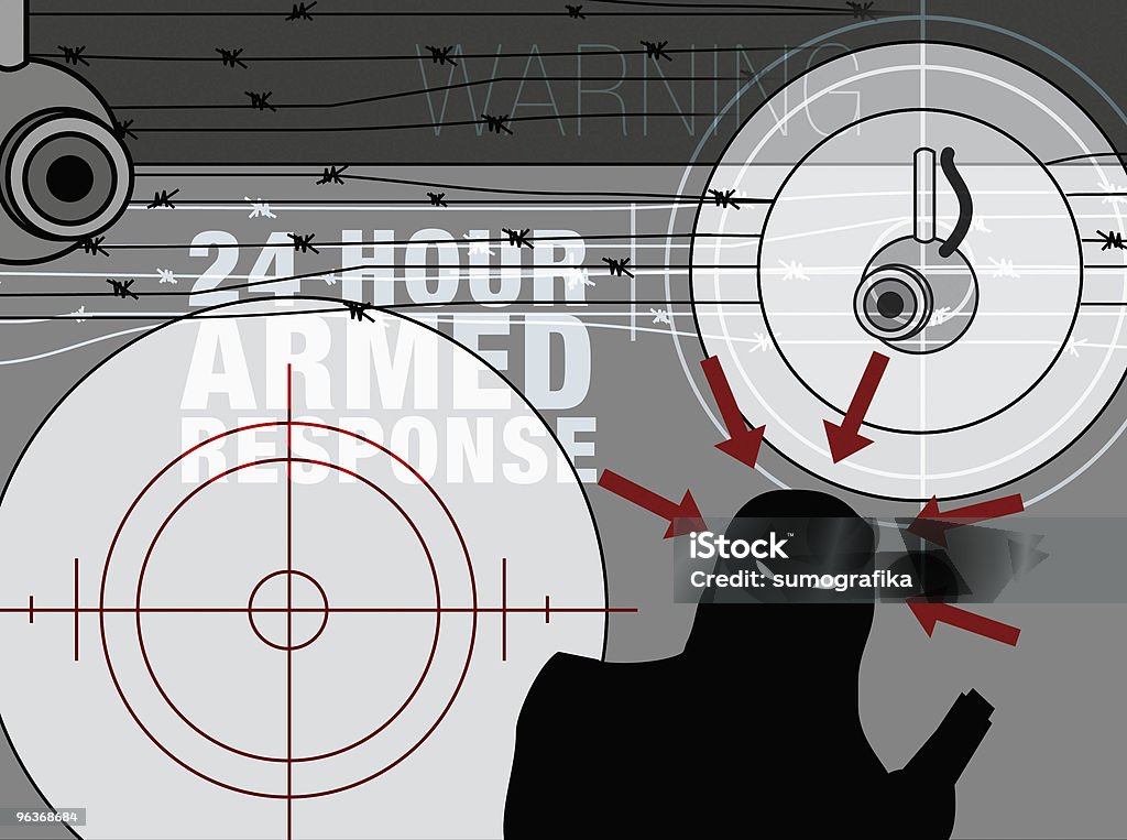 Security Blues Illustrating security concerns Barbed Wire Stock Photo