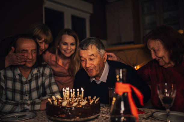 istock Grandfather having a birthday celebration at home 963689748