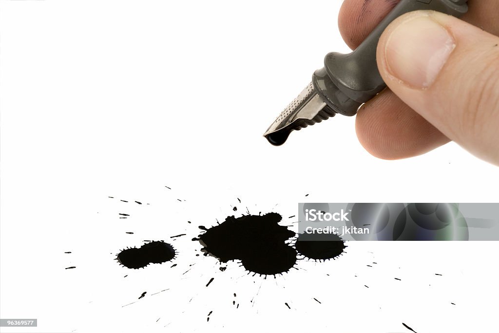 Чернильно-ручка и чернильных пятен - Стоковые фото Абстрактный роялти-фри