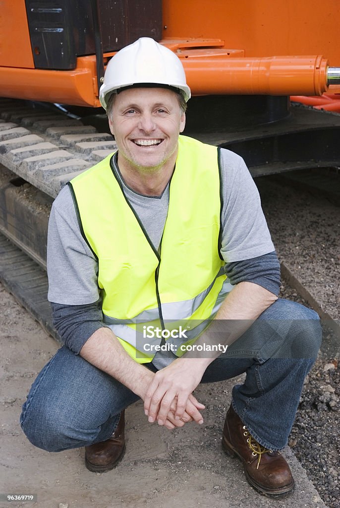 Glückliches Lächeln Bauarbeiter. - Lizenzfrei 40-44 Jahre Stock-Foto