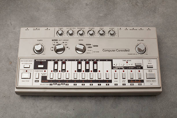 Roland TB-303 bass-line synthesizer stock photo