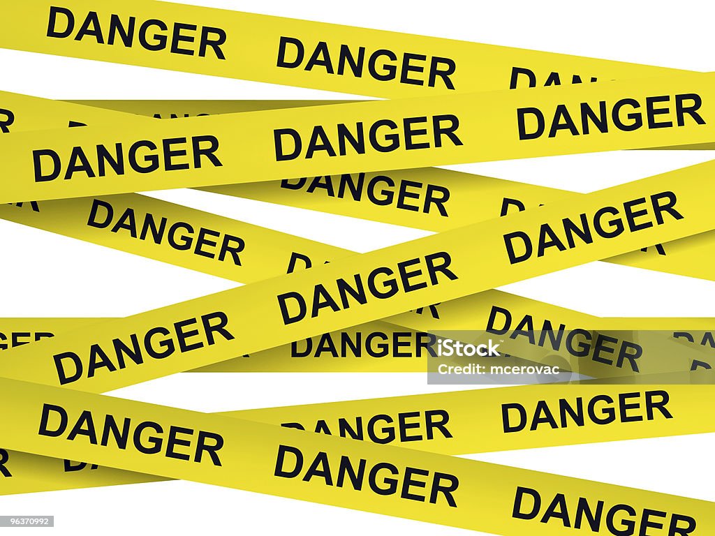 danger cordon tape  Barricade Tape Stock Photo