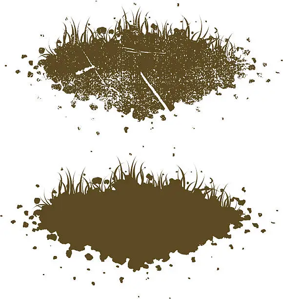 Vector illustration of Dirt Piles
