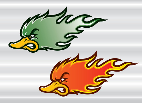 A Flaming Duck Head, good for your little team (w/ EXTENDED LICENSE! DON'T FORGET THAT PART!) or whatever. Comes with a pretty rad background if I do say so myself. 2800x2800 JPG, AI CS2, EPS, SVG.