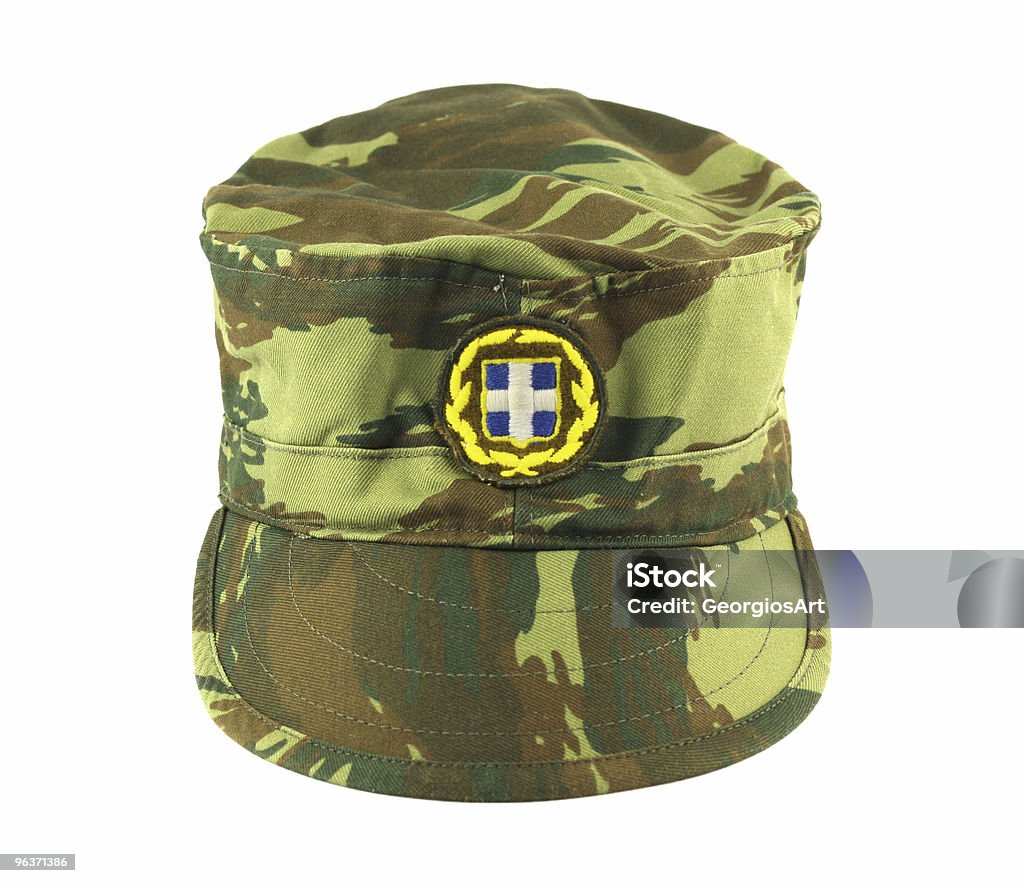 Cappellino militare greca - Foto stock royalty-free di Abbigliamento