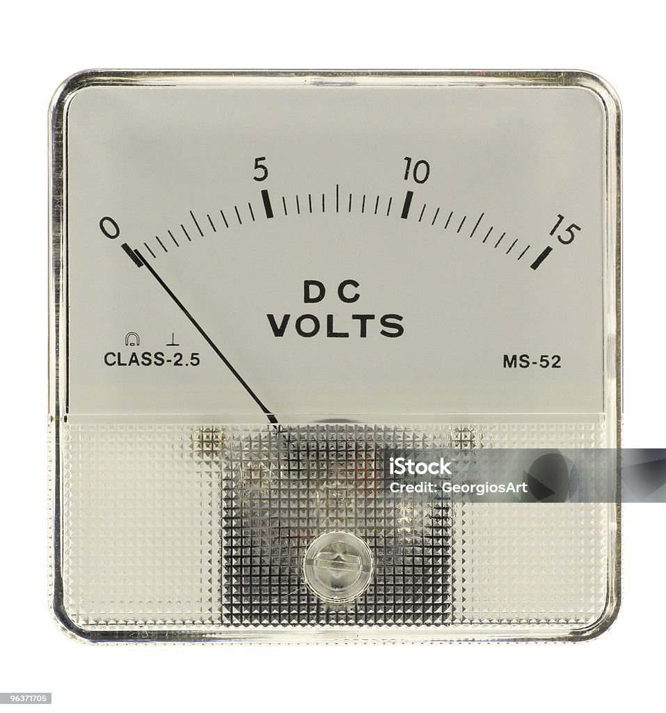 Voltmeter  Clock Hand Stock Photo