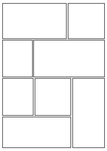 manga styles storyboard layout manga storyboard layout template for rapidly create the comic book style. A4 design of paper ratio is fit for print out. storyboard template stock illustrations