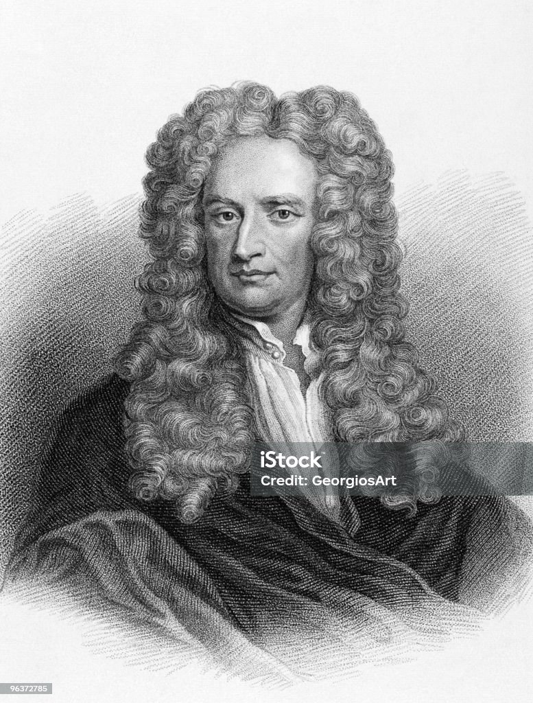 Isaac Newton - Illustration de Sir Isaac Newton - Scientifique libre de droits