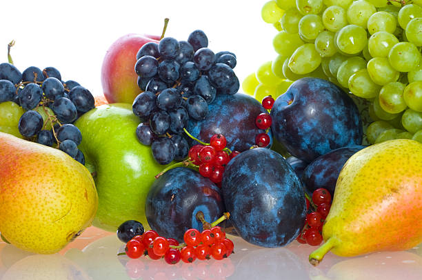 istock fresh fruits and berry. isolated on  white background 96373361