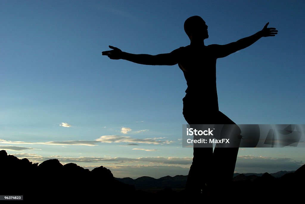 Silhouette d'un homme - Photo de Activité de loisirs libre de droits