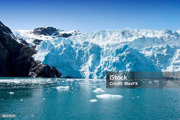 Portion Of The Hubbard Glacier In Alaska And Yukon Stock Photo - Download Image Now - Hubbard Glacier, Alaska - US State, Glacier
